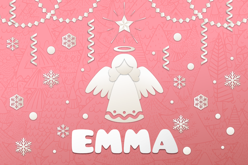 クリスマス ランチョン マット エンジェル ホリデー テーマ - TENSTICKERS