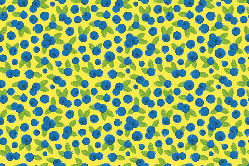 オリジナル ランチョンマット カラフルブルーベリーパターン - TENSTICKERS