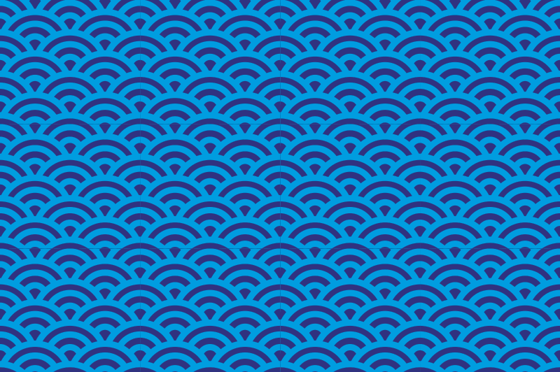 ランチョン マット 柄 曲線波模様 - TENSTICKERS