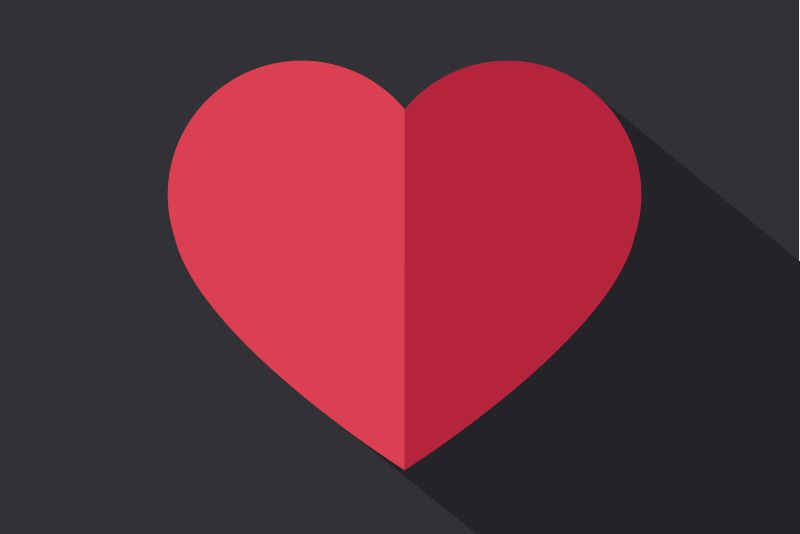 オリジナル ランチョンマット ハート型アクセント - TENSTICKERS