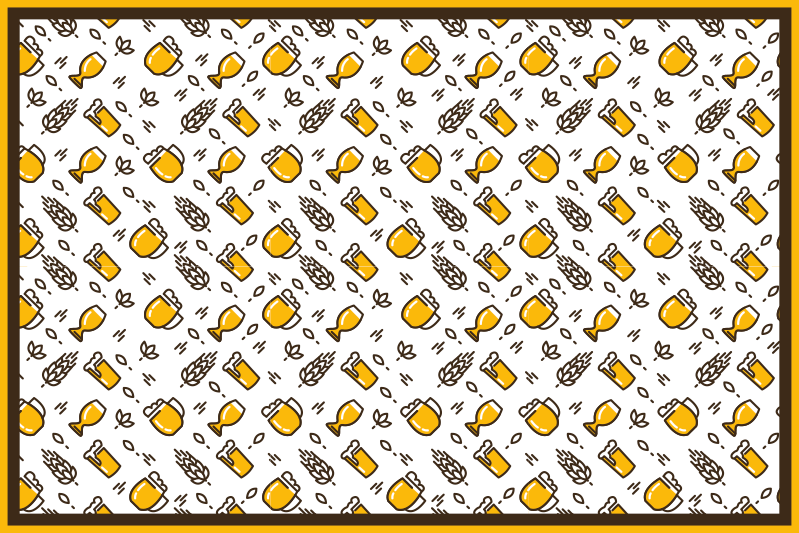 ビールジョッキモダンランチョンマット - TENSTICKERS