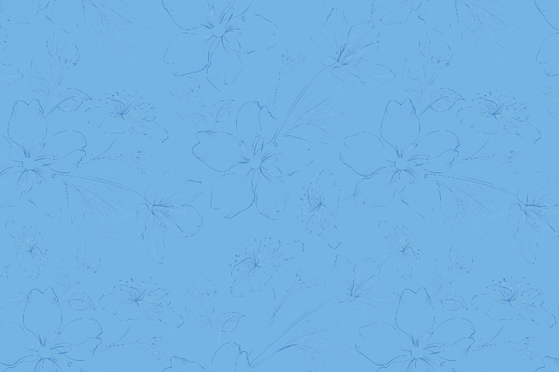 花柄ブルーエレガントランチョンマット - TENSTICKERS