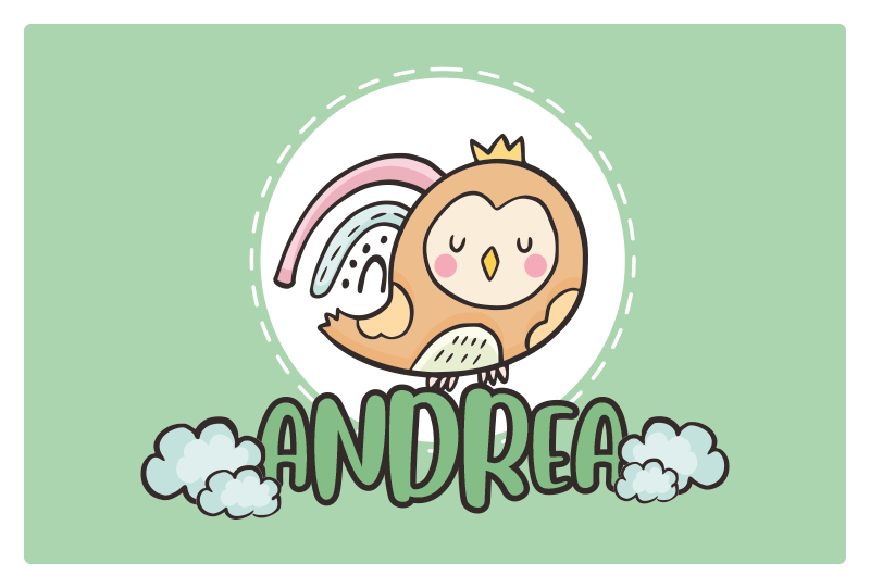 ランチョンマット 子供 かわいいフクロウキャラクター - TENSTICKERS