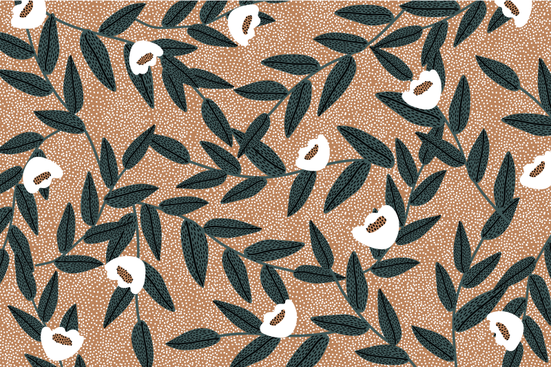 ランチョン マット 柄 リーフパターンテーブルカバー - TENSTICKERS