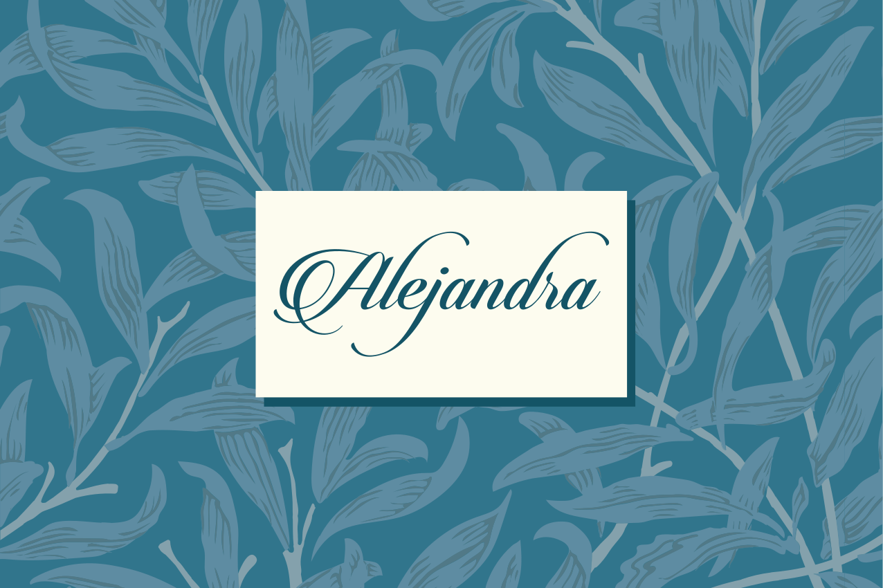 ランチョン マット 名前付き エレガントリーフデザイン - TENSTICKERS