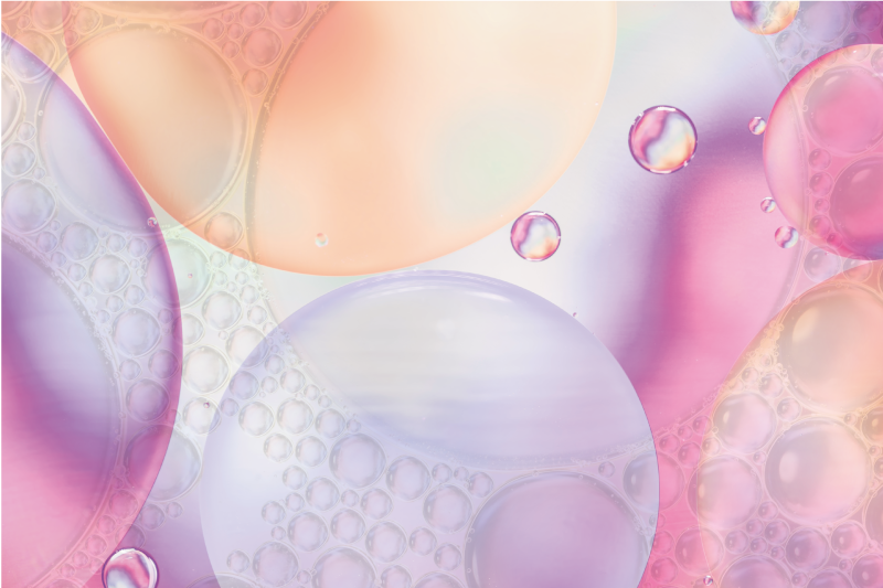 ランチョン マット 柄 泡のようなカラフルな表面 - TENSTICKERS