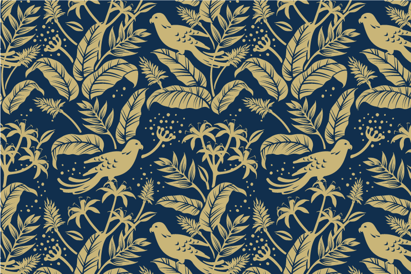 オリジナル ランチョンマット 優雅な葉のモチーフ - TENSTICKERS