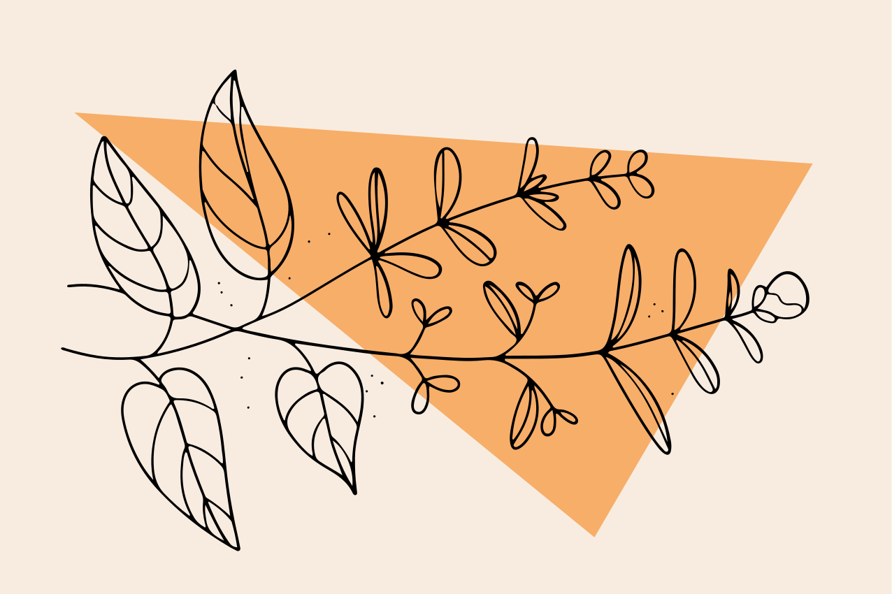 オリジナル ランチョンマット フローラル アブストラクト デザイン - TENSTICKERS