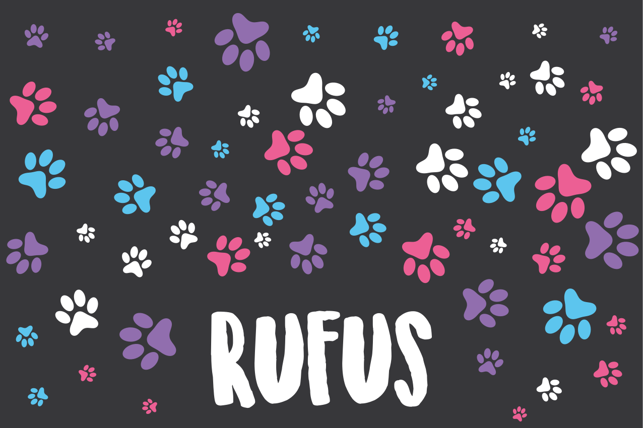 ランチョンマット 子供 カラフルな足跡 - TENSTICKERS