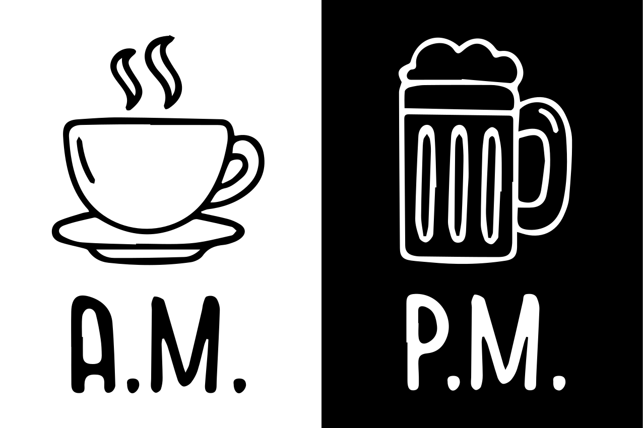 引用 ランチョンマット コーヒーとビールのコントラスト - TENSTICKERS