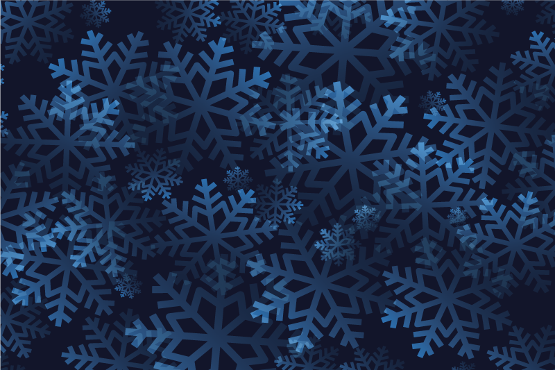 クリスマス ランチョン マット 雪の結晶模様オーバーレイ - TENSTICKERS