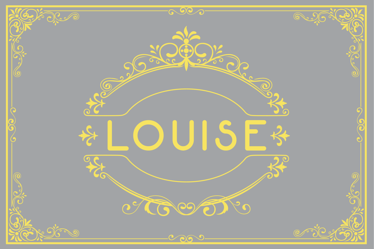 ランチョンマット名前付きエレガントな名札表示 - TENSTICKERS