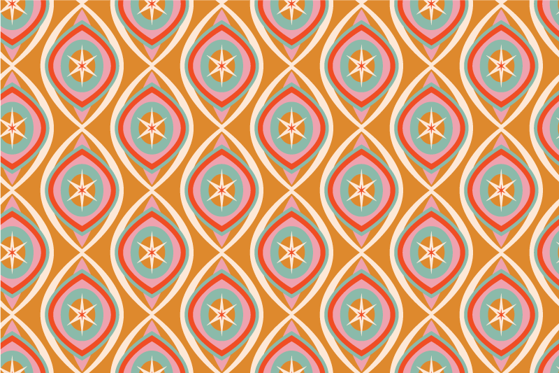 オリジナル ランチョンマット カラフルスター柄 - TENSTICKERS