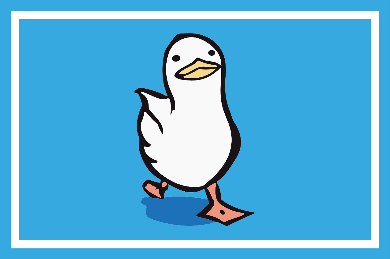 ずんぐりしたウォーキングアヒルのモダンなランチョンマット - TENSTICKERS