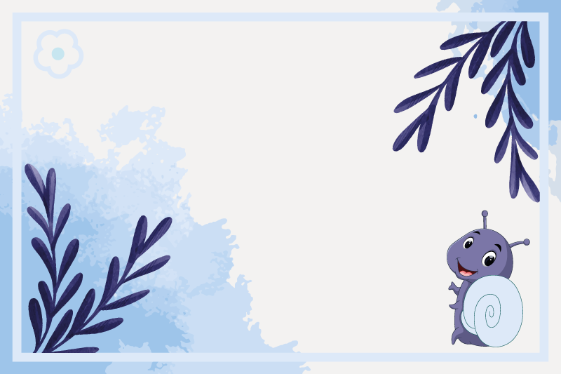 ランチョンマット 子供 カタツムリキャラクターと葉っぱ - TENSTICKERS