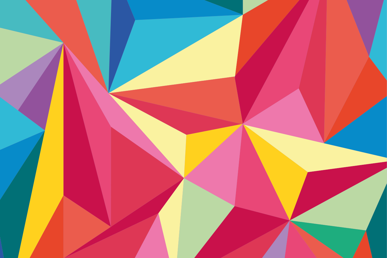 オリジナル ランチョンマット 幾何学的カラー構成 - TENSTICKERS