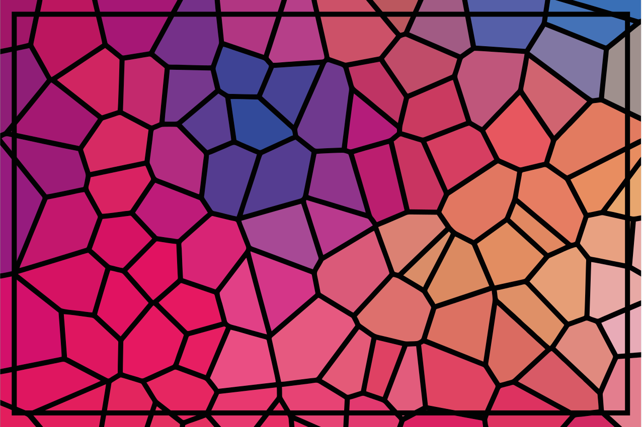 鮮やかな色の幾何学的なオリジナルのプレースマット - TENSTICKERS