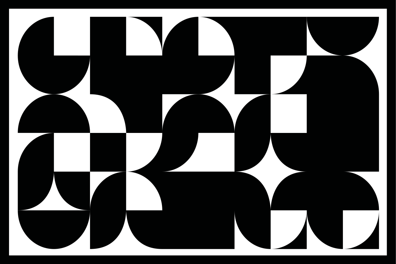 テーブル クロス モダン 幾何学的な黒のモチーフ - TENSTICKERS