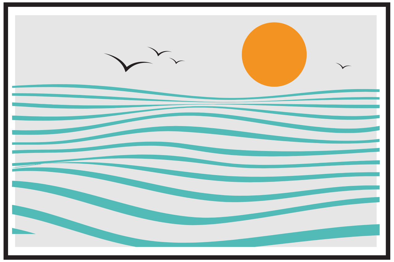 テーブル クロス モダン スタイリッシュウェーブデザイン - TENSTICKERS