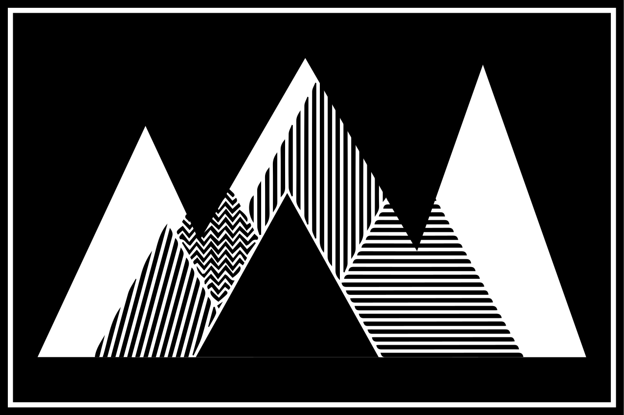 テーブル クロス モダン スタイリッシュな山の峰 - TENSTICKERS