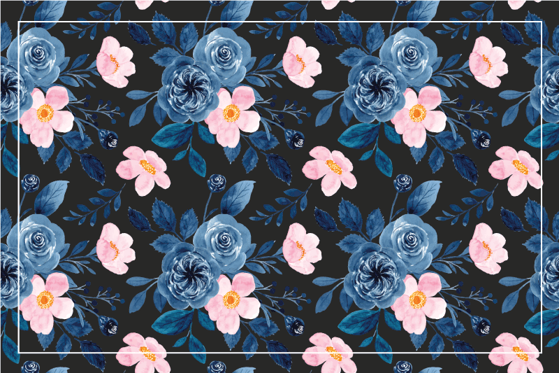 オリジナル ランチョンマット 植物模様のテクスチャー表面 - TENSTICKERS