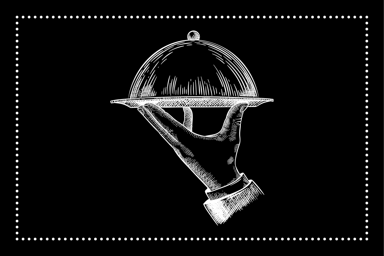 オリジナル ランチョンマット エレガントサービングハンド - TENSTICKERS