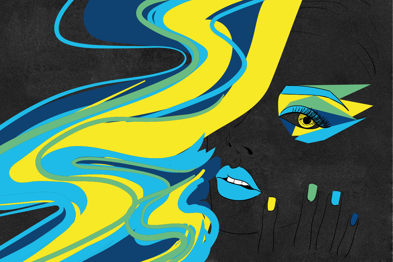 オリジナル ランチョンマット ボールドフェイスアート - TENSTICKERS