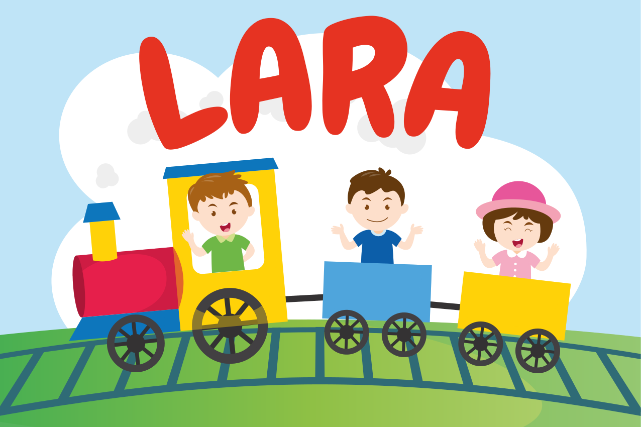ランチョンマット 子供 子供を train するイラスト - TENSTICKERS