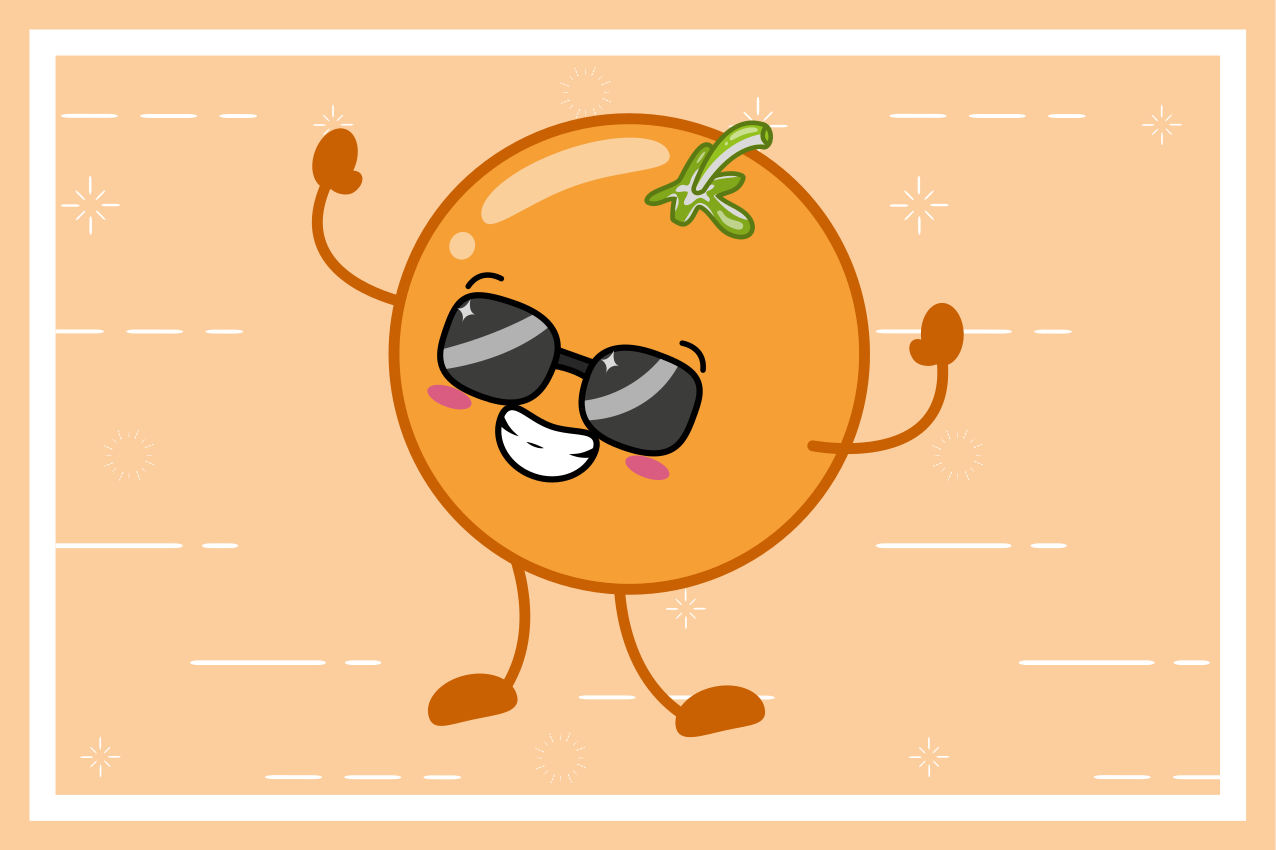 ランチョンマット 子供 オレンジのキャラクター - TENSTICKERS