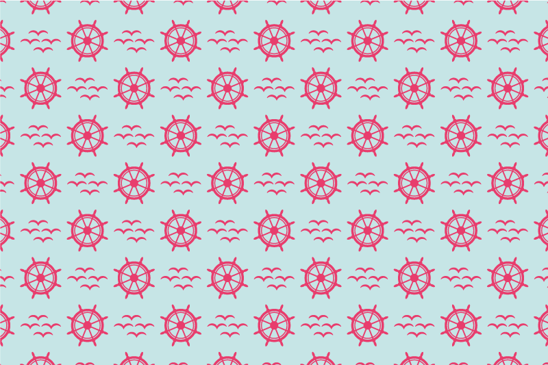 オリジナル ランチョンマット 船の操縦輪デザイン - TENSTICKERS