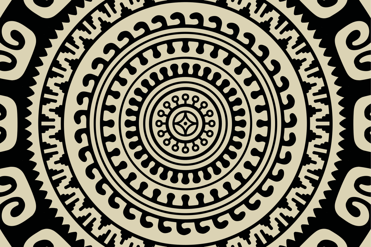 ランチョン マット 柄 円形模様の形状 - TENSTICKERS