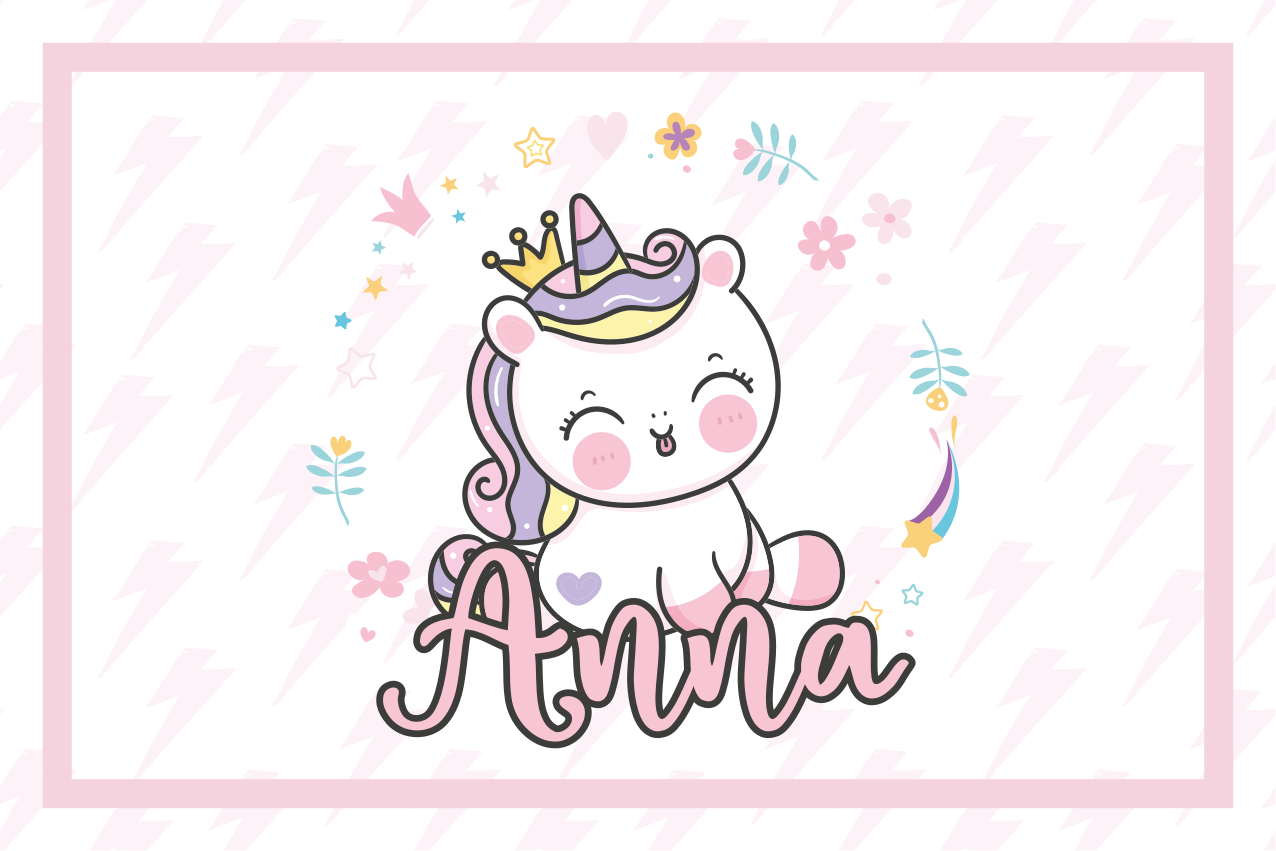 ランチョンマット 子供 可愛いユニコーンのイラスト - TENSTICKERS