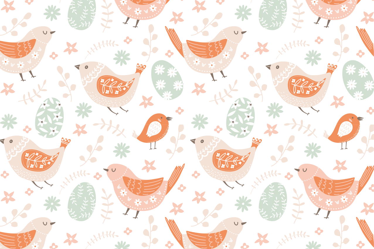 ランチョンマット 子供 魅力的な鳥の模様 - TENSTICKERS