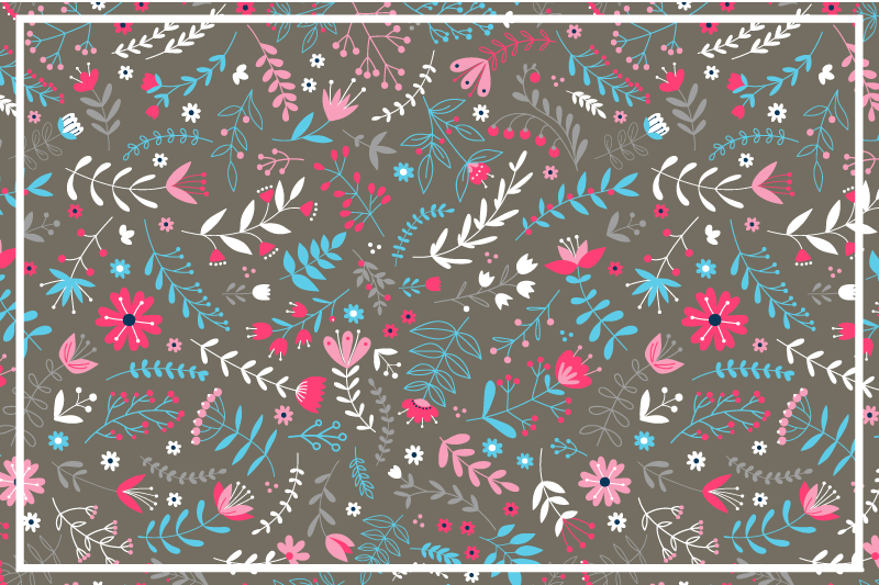 ランチョン マット 柄 植物模様の質感仕上げ - TENSTICKERS