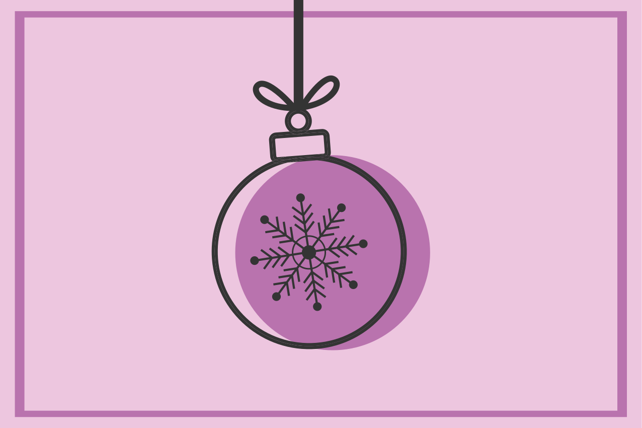 クリスマス ランチョン マット 雪の結晶オーナメントイラスト - TENSTICKERS