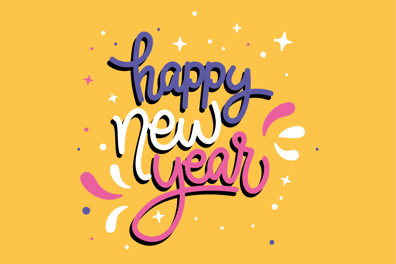 クリスマス ランチョン マット お正月タイポグラフィ - TENSTICKERS