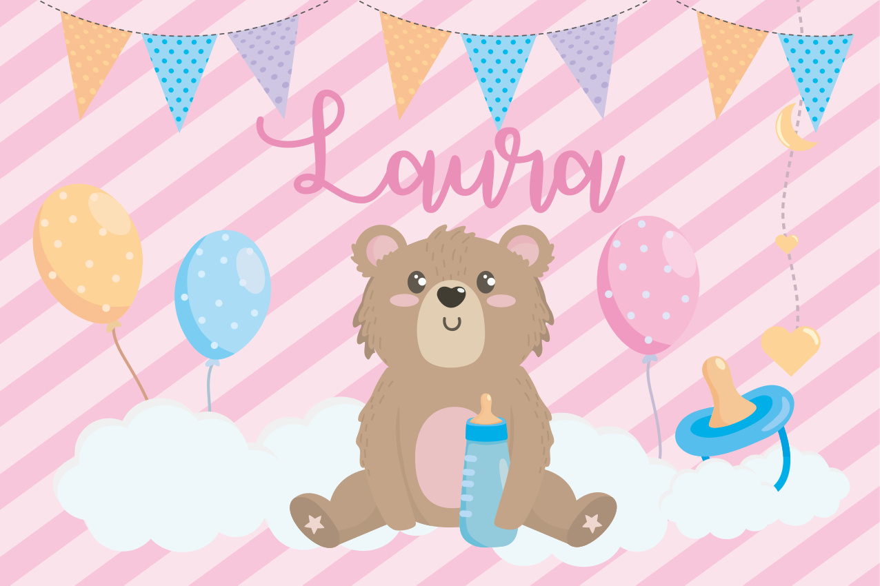 ランチョンマット 子供 かわいいクマのバルーン - TENSTICKERS