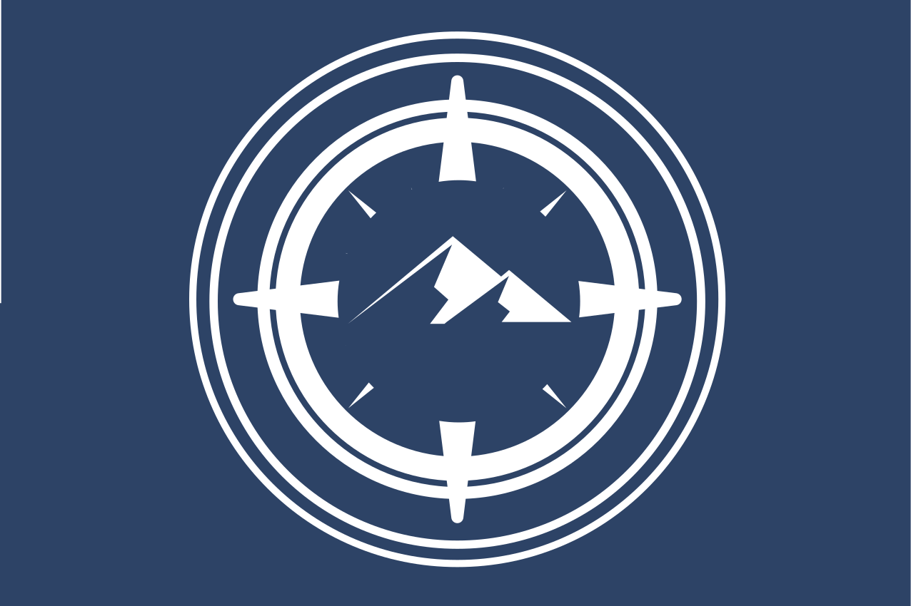 テーブル クロス モダン 山のコンパスグラフィック - TENSTICKERS