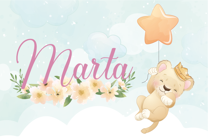 ランチョンマット 子供 風船を持ったかわいいライオン - TENSTICKERS