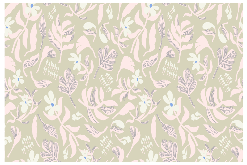 オリジナル ランチョンマット 植物の葉のインスピレーション - TENSTICKERS