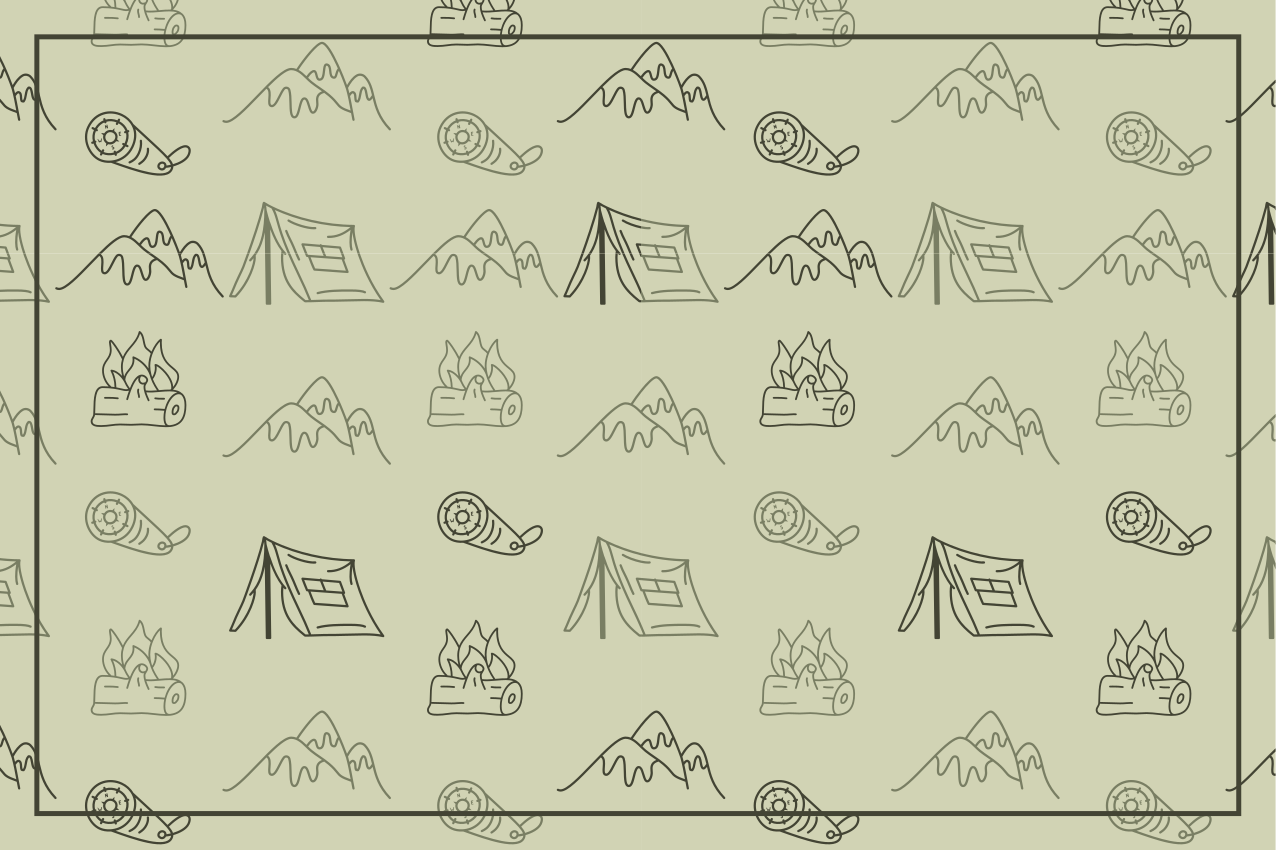 オリジナル ランチョンマット キャンピングアドベンチャーコンポーネント - TENSTICKERS