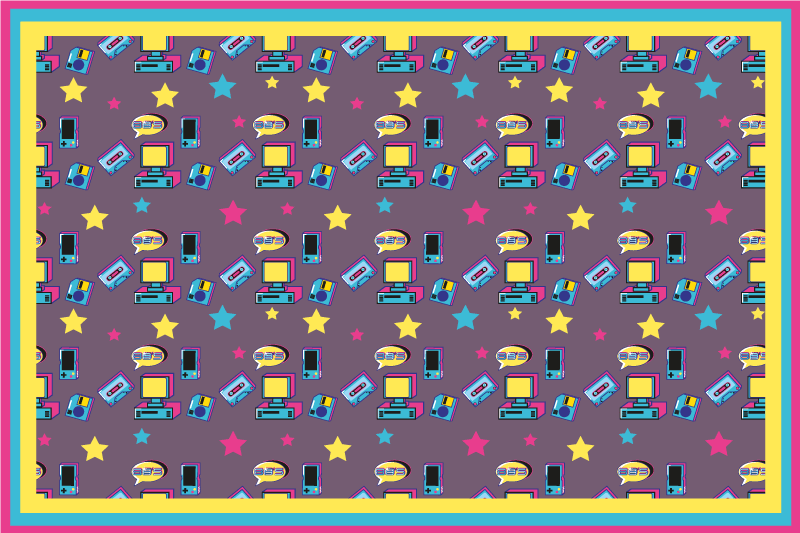 オリジナル ランチョンマット カラフルな星空プリント - TENSTICKERS