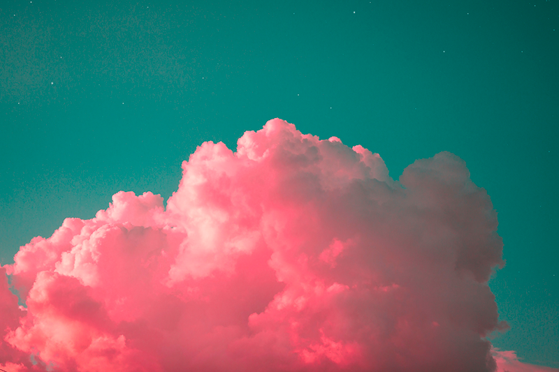 テーブル クロス モダン ピンク クラウド ブラッシュ - TENSTICKERS