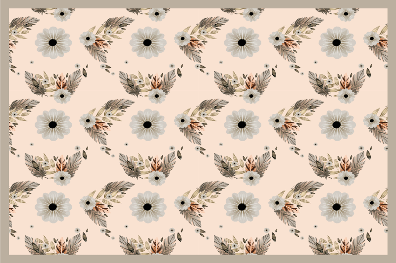 オリジナル ランチョンマット 花葉のモチベーション - TENSTICKERS