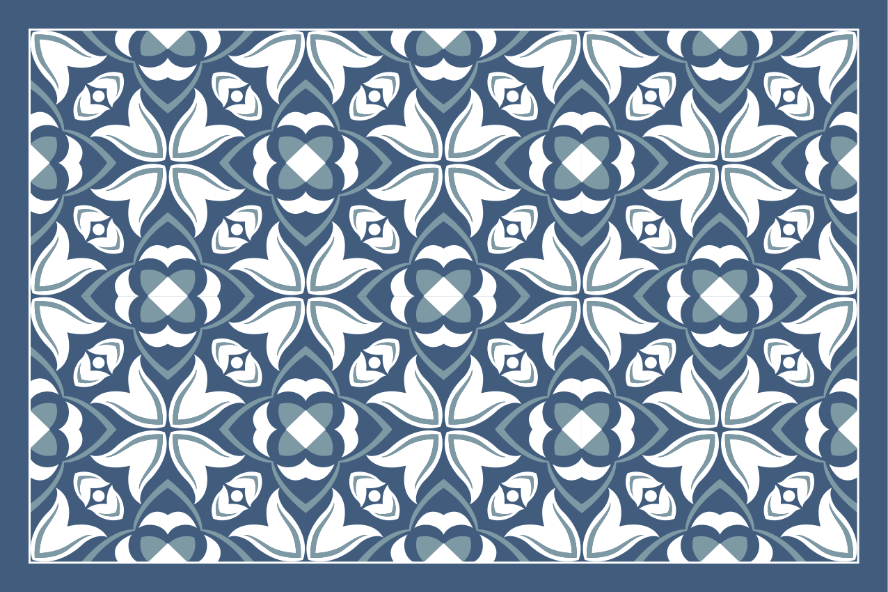 ランチョン マット 柄 精緻な植物模様 - TENSTICKERS