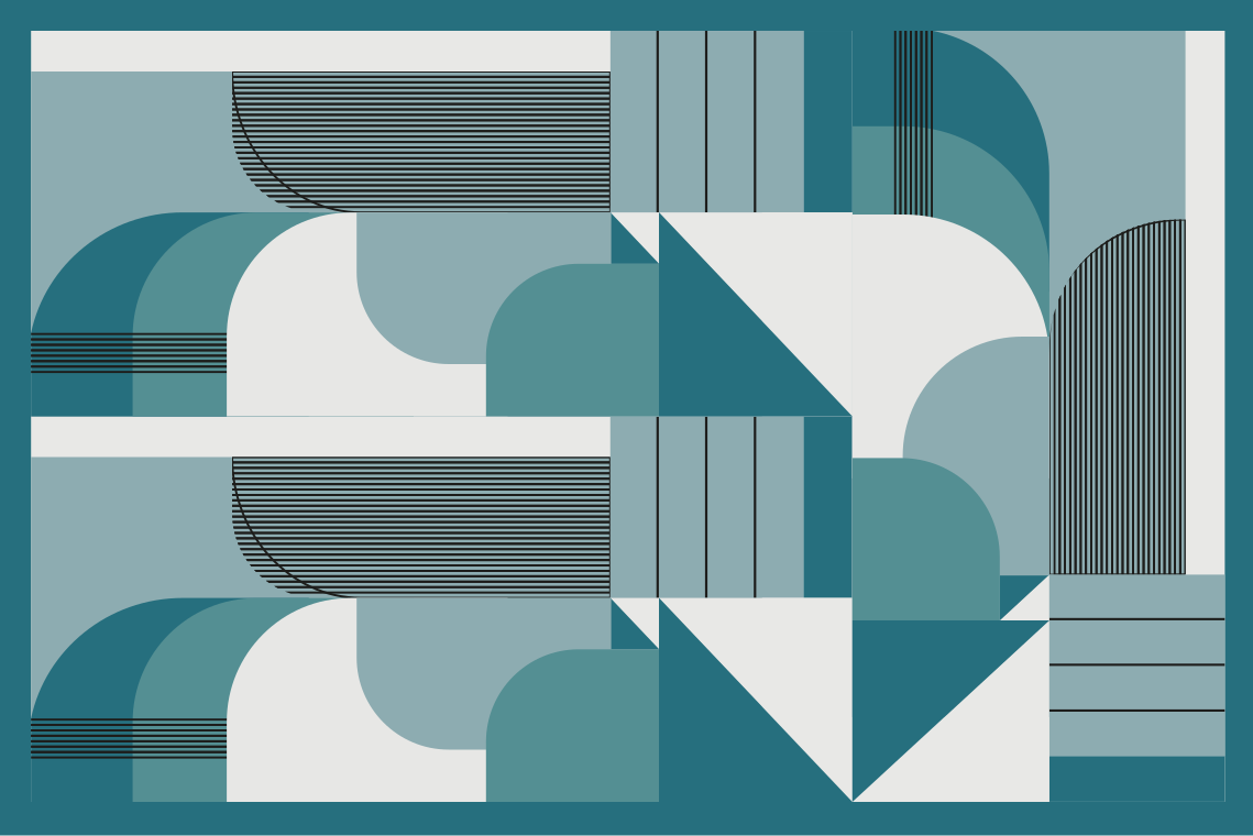 テーブル クロス モダン ジオメトリックティールパターン - TENSTICKERS