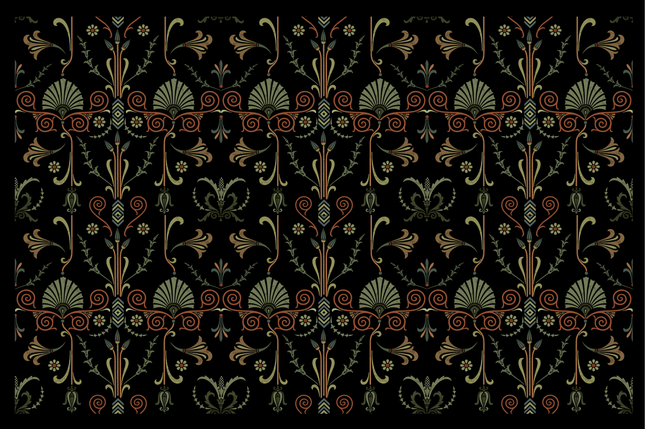 ランチョン マット 柄 フローラルテクスチャー仕上げ - TENSTICKERS