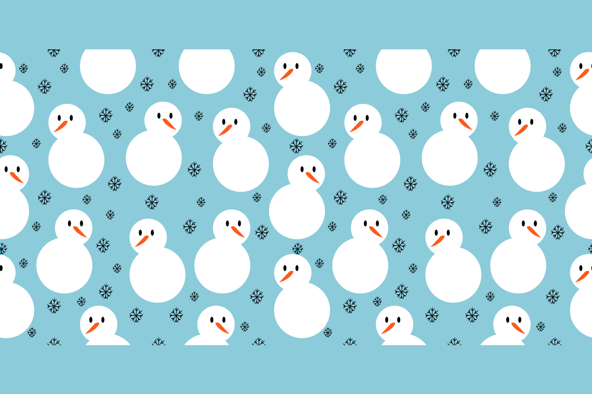 クリスマス ランチョン マット 雪だるま 冬のパターン - TENSTICKERS