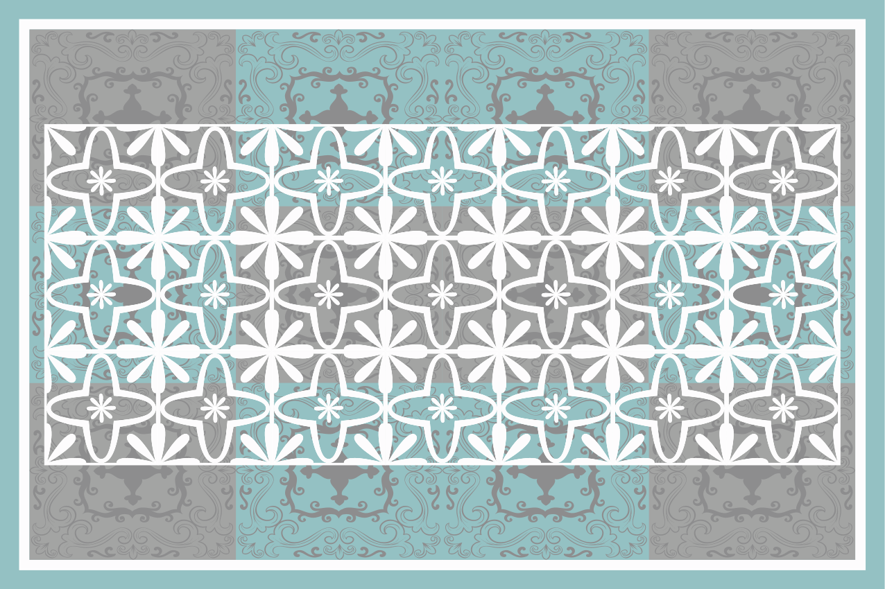 ランチョン マット 柄 シックな植物モチーフ - TENSTICKERS