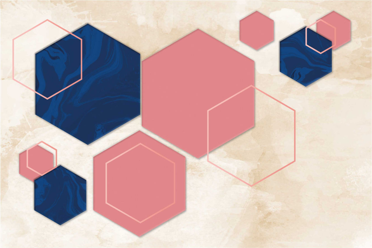 テーブル クロス モダン 六角形パターン - TENSTICKERS